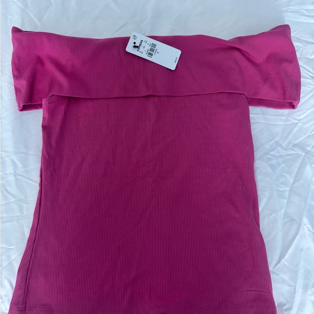 Express Fuchsia Off-Shoulder Blouse